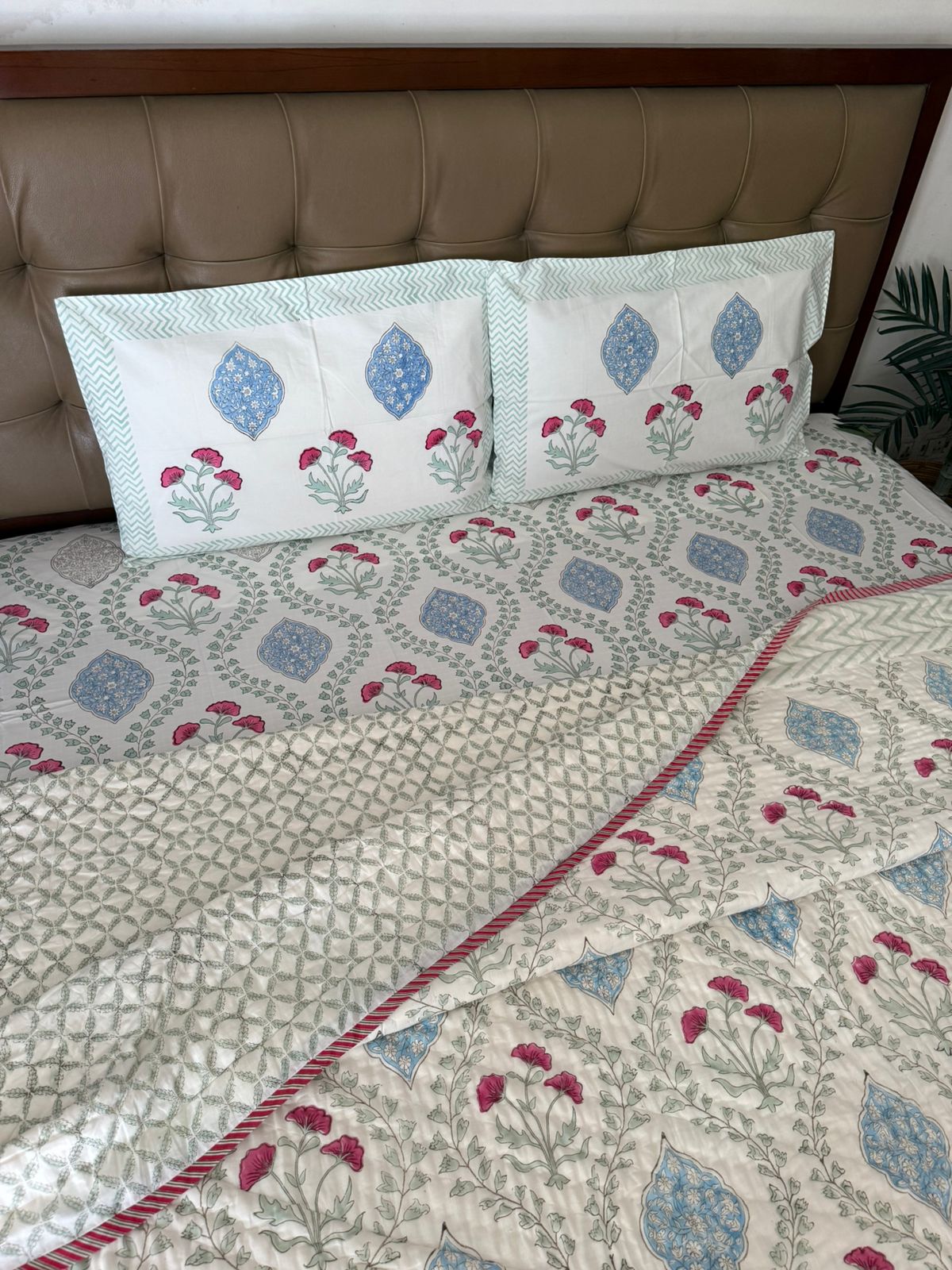 Double Bed Quilts With Matching Bedsheet
