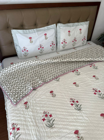 Double Bed Quilts With Matching Bedsheet