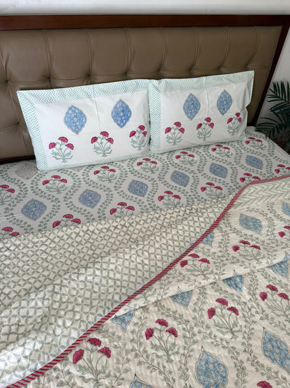 Double Bed Quilts With Matching Bedsheet