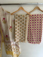 Unstitched Chanderi Suit