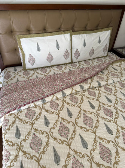 Double Bed Quilts With Matching Bedsheet