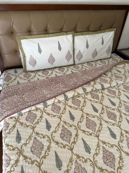 Double Bed Quilts With Matching Bedsheet