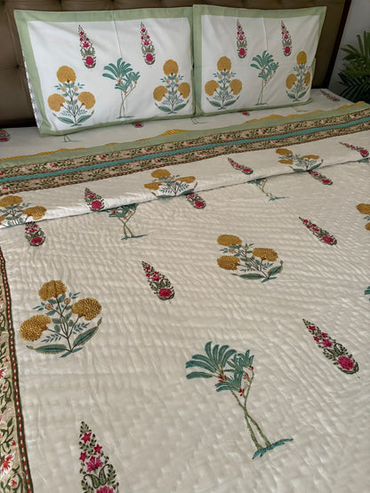 Double Bed Quilts With Matching Bedsheet