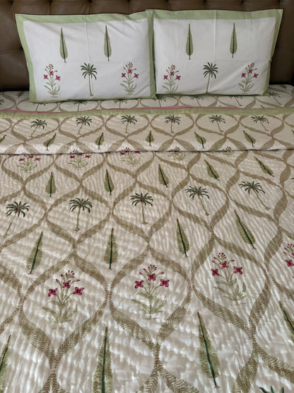 Double Bed Quilts With Matching Bedsheet