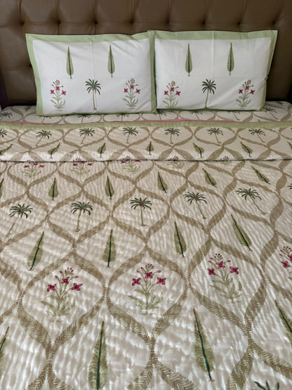 Double Bed Quilts With Matching Bedsheet
