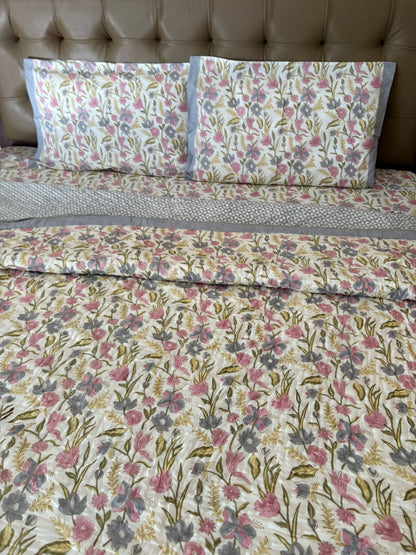 Double Bed Quilts With Matching Bedsheet