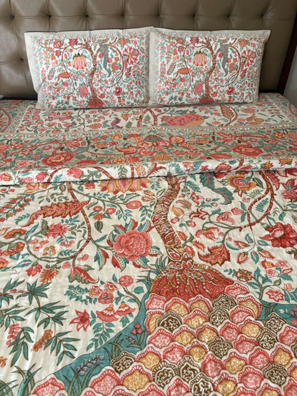 Double Bed Quilts With Matching Bedsheet