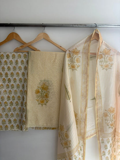 Unstitched Chanderi Suit