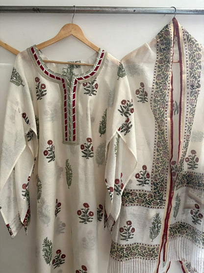 Semistitched Chanderi Suit