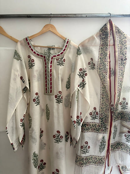 Semistitched Chanderi Suit