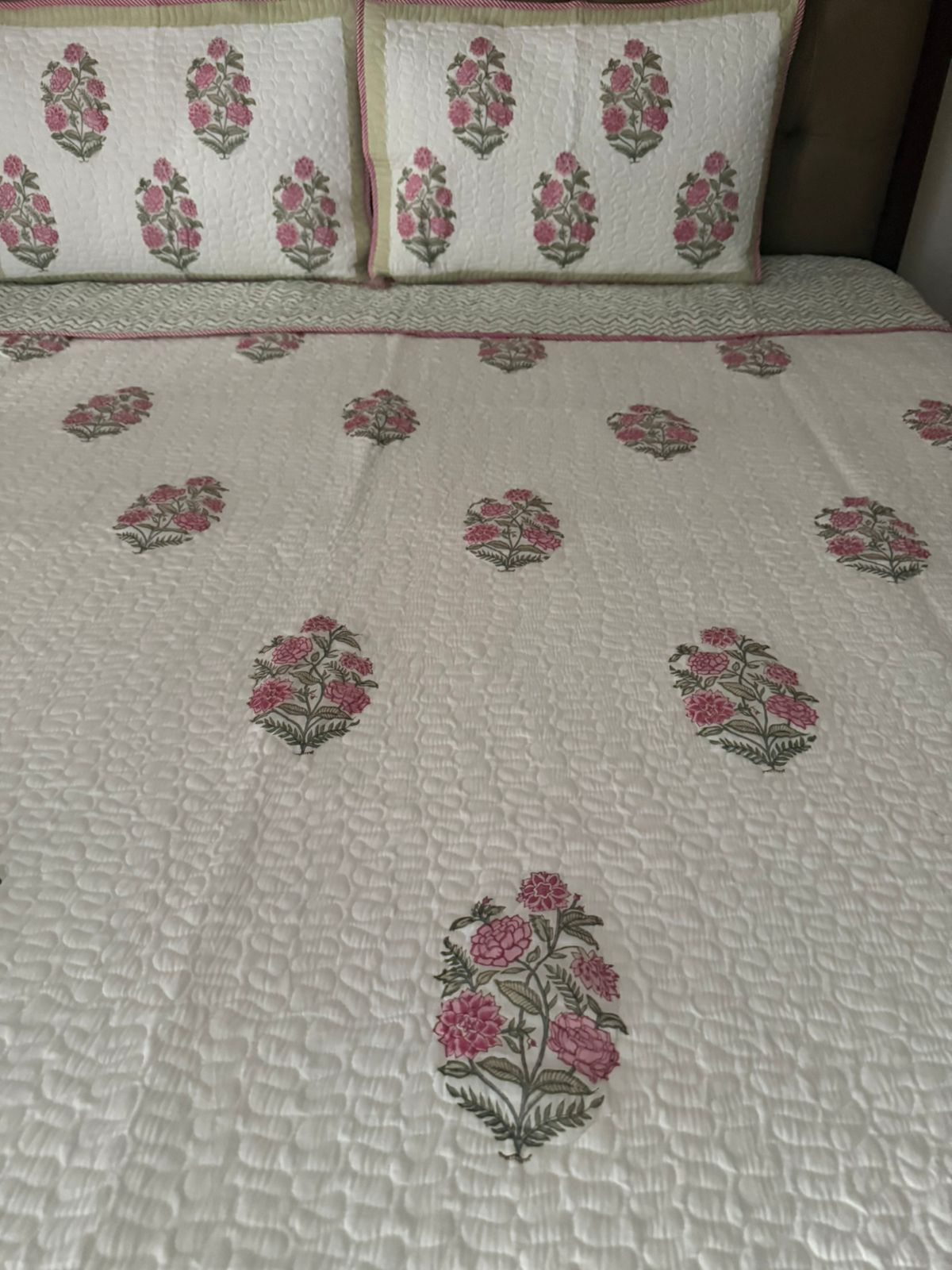 Handblock Quilted Bedcover