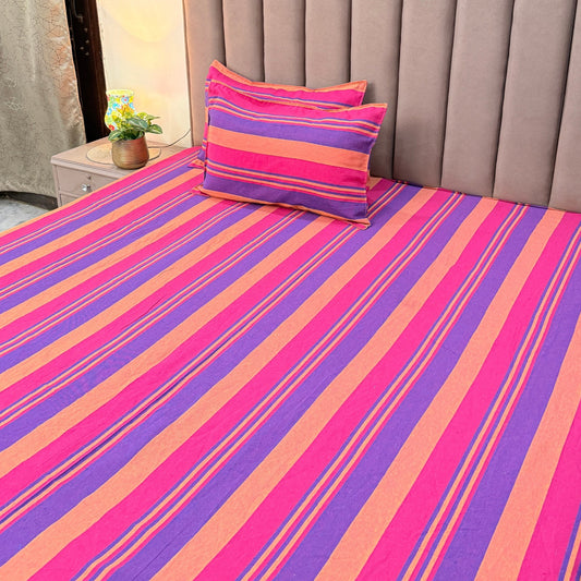 Handbloom Bedsheets With Pillow Cases