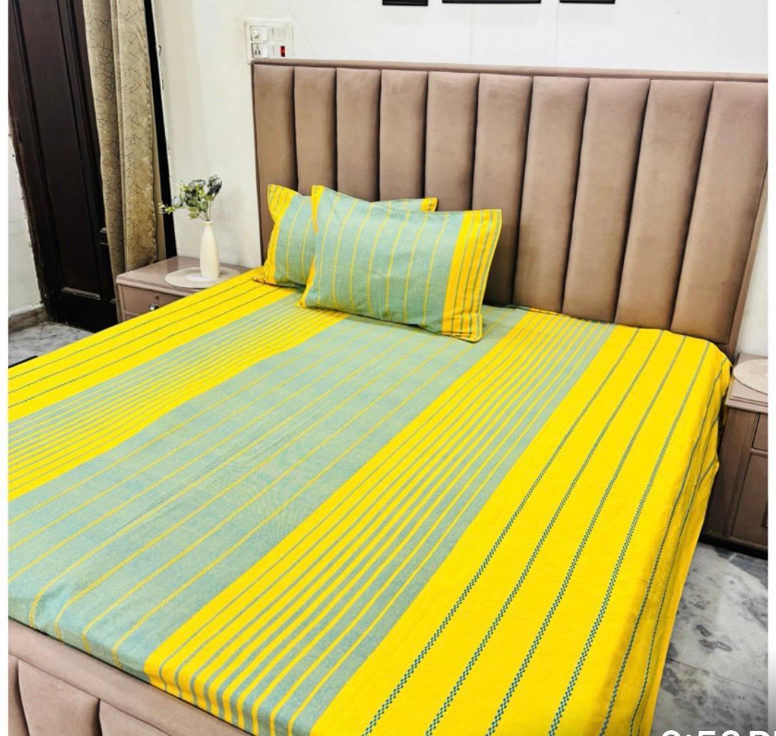 Handbloom Bedsheets With Pillow Cases