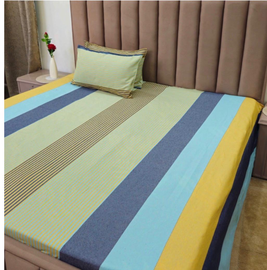 Handbloom Bedsheets With Pillow Cases