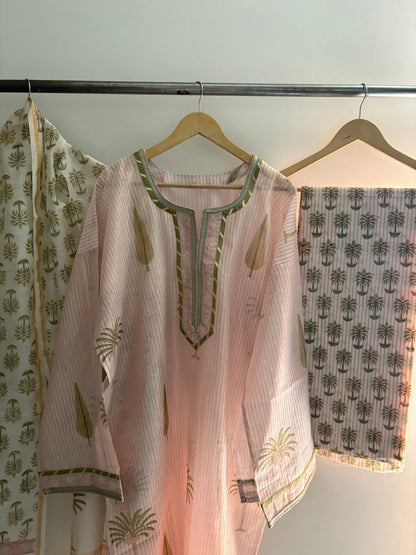 Semistitched Chanderi Suit