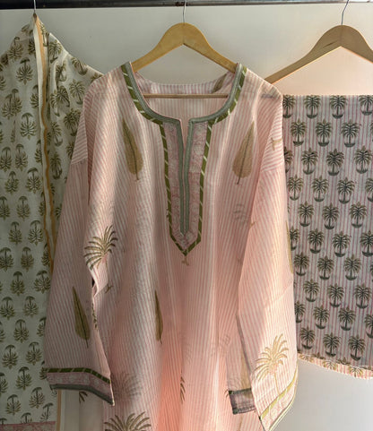 Semistitched Chanderi Suit