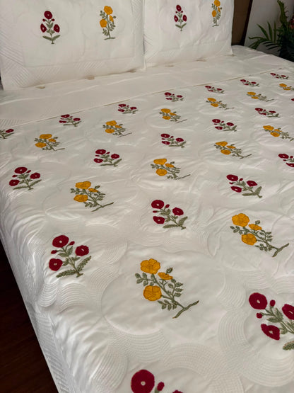 King Size Motif Quilted Bedcover