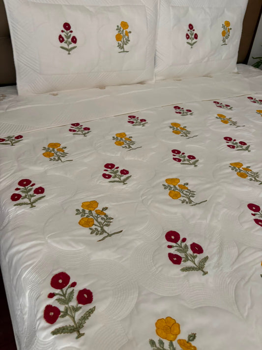 King Size Motif Quilted Bedcover