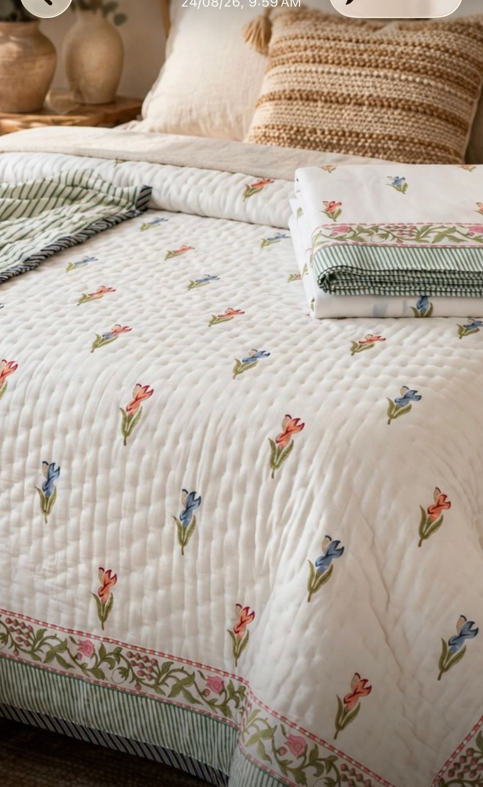 Double Bed Quilts With Matching Bedsheet