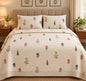 Handblock Reversible Super King Size Quilted Bedcover With Pillows