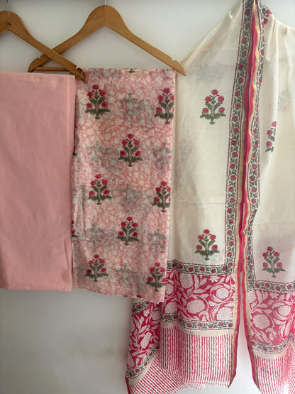 Unstitched Chanderi Suit