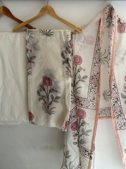 Unstitched Chanderi Suit